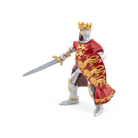 Roi Richard rouge Papo en PVC, Collection Médiéval, jouet éducatif idéal pour enfants et collectionneurs