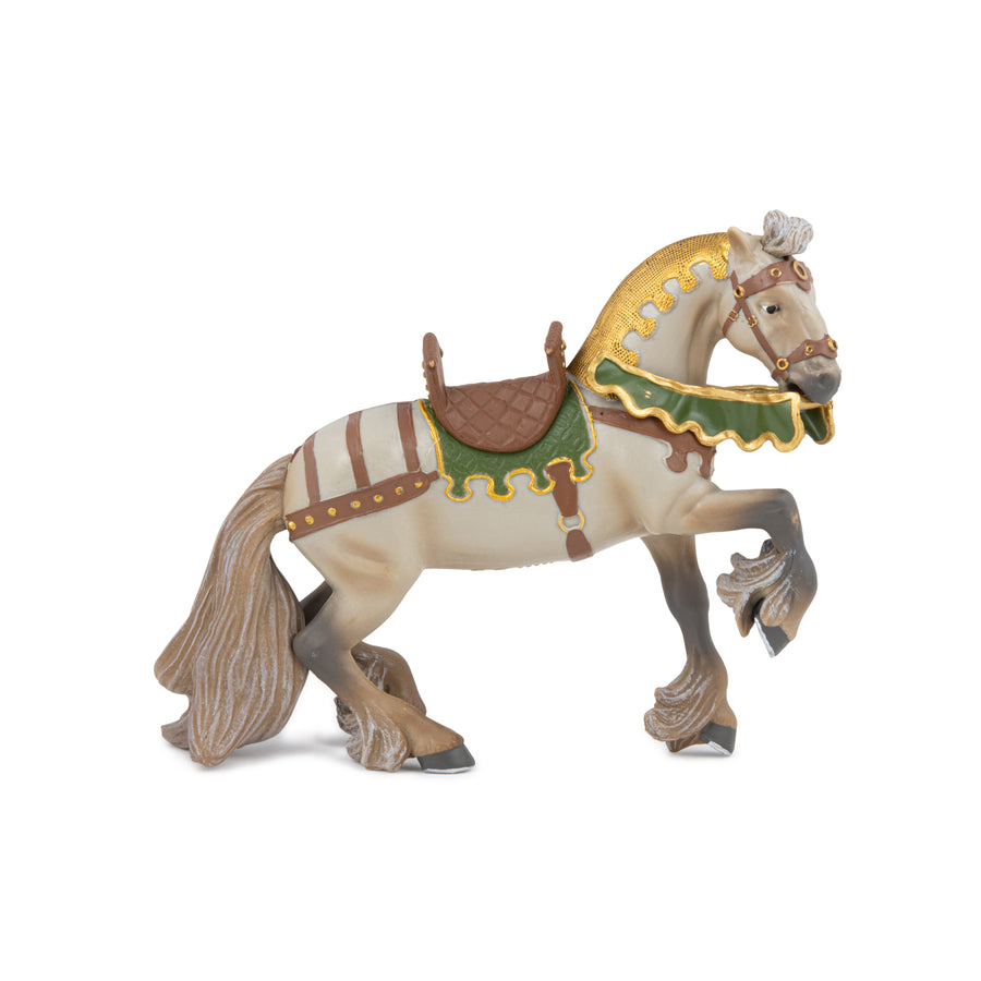 Cheval de Robin des bois Papo en PVC, Collection Médiéval, jouet éducatif idéal pour enfants et collectionneurs