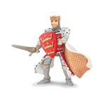 Roi Arthur rouge Papo en PVC, Collection Médiéval, jouet éducatif idéal pour enfants et collectionneurs