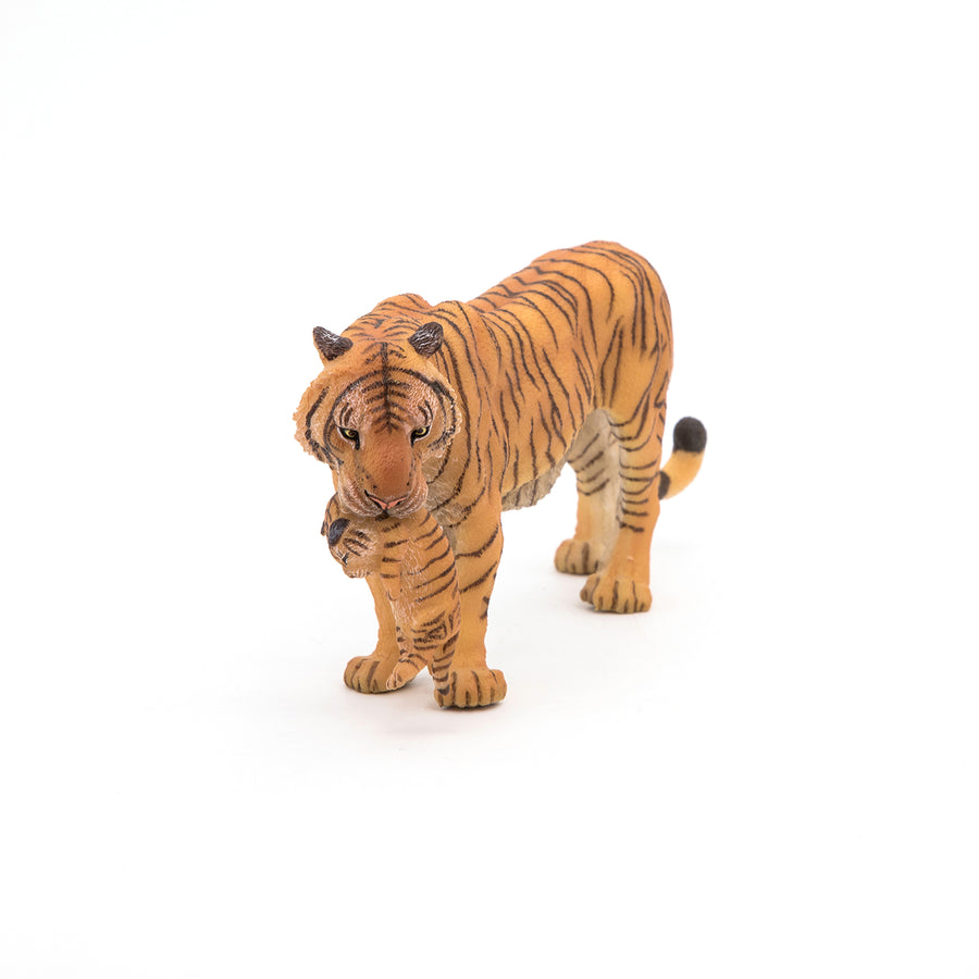 Figurine Tigresse et son bébé Papo en PVC, thème félins, Collection Animaux sauvages, jouet éducatif idéal pour enfants et collectionneurs