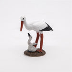 Figurine Cigogne et son bébé Papo en PVC, thème oiseaux, Collection Animaux sauvages, jouet éducatif idéal pour enfants et collectionneurs