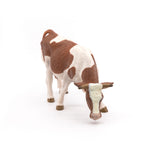 Figurine Vache simmental broutant Papo en PVC, Collection Vie à la ferme, jouet éducatif idéal pour enfants et collectionneurs