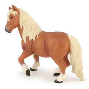 Poney shetland Papo en PVC, Collection chevaux, jouet éducatif idéal pour enfants et collectionneurs