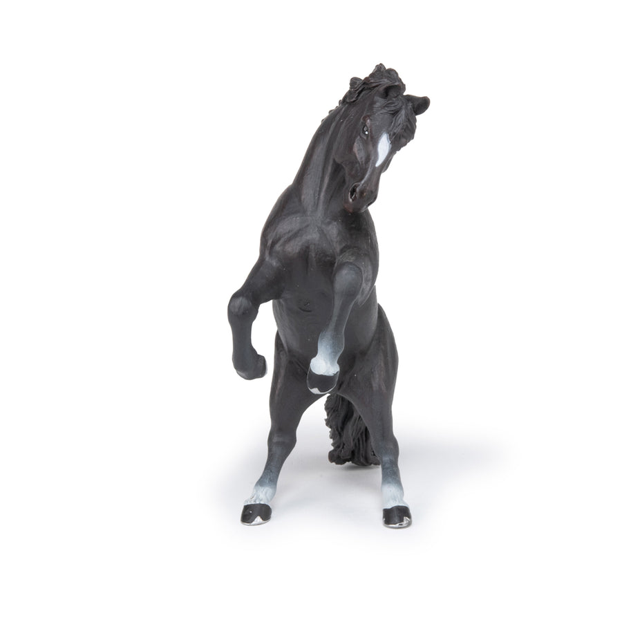 Cheval cabré noir Papo en PVC, Collection chevaux, jouet éducatif idéal pour enfants et collectionneurs