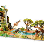 La Jungle Papo en carton renforcé, Collection Animaux sauvages, décor pour figurines, idéal pour enfants