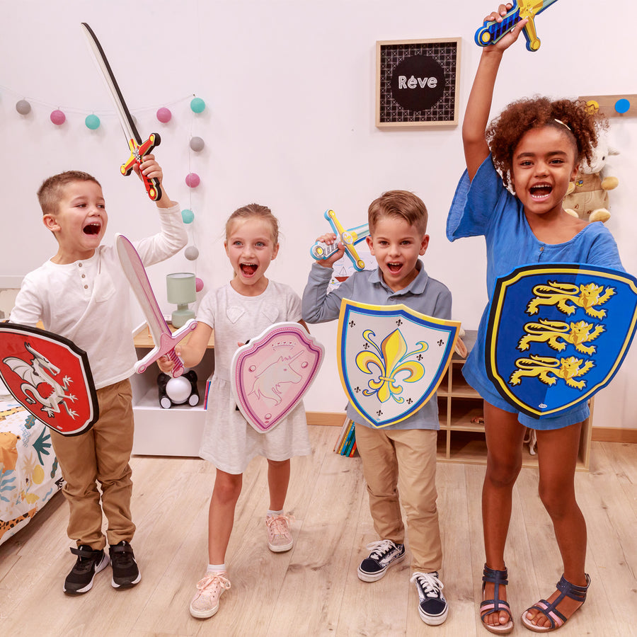 Epée Chevalier Lion Papo en MOUSSE EVA, Adaptée aux enfants, jouet éducatif idéal pour enfants